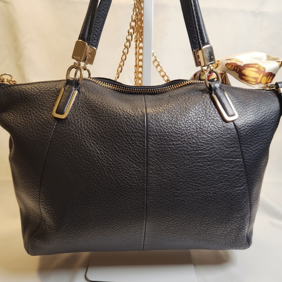 Coach Kelsey Satchel Navy Pebbled Leather - Picture 3 of 12